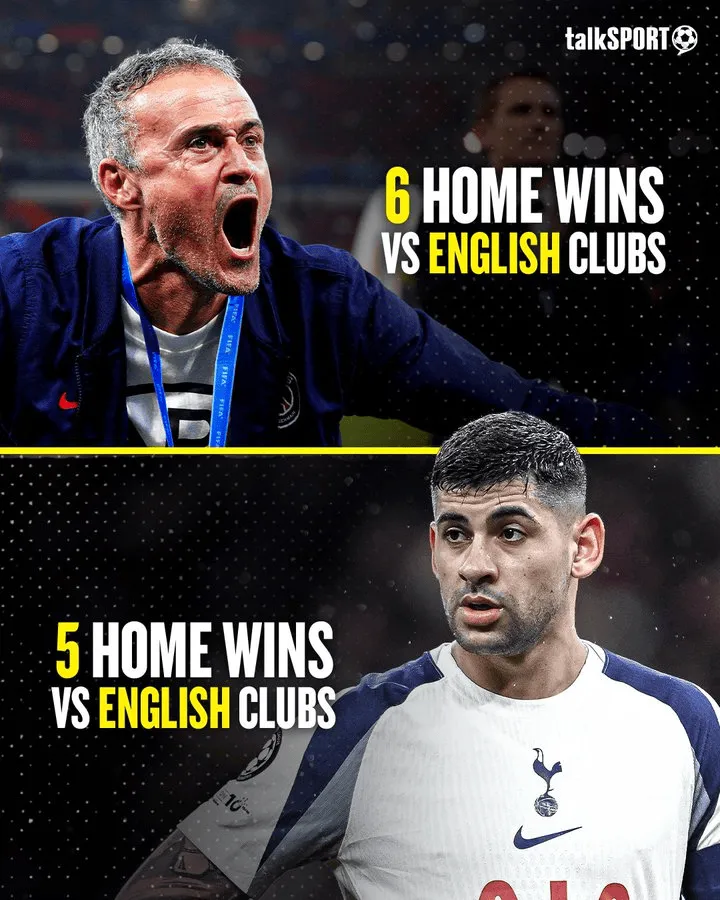 九游娱乐-自2025年1月1日以来，巴黎在主场击败英格兰球队比热刺还多